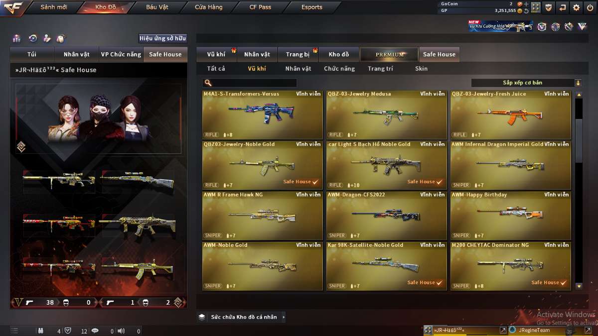 shop acc cf uy tin gia re